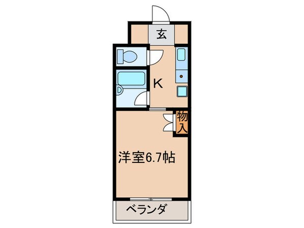 カレッジハイツ新城の物件間取画像